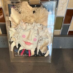 Vintage Larry Whittaker mixed media woman art